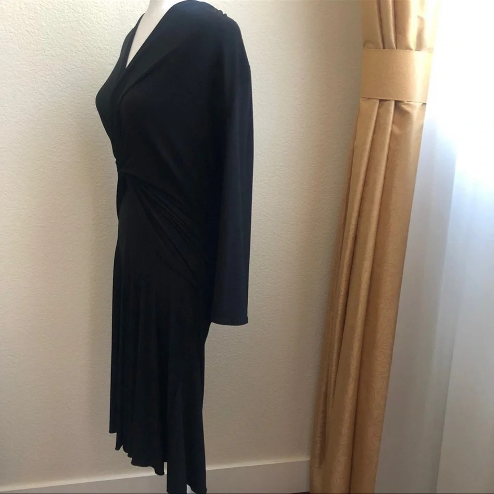Abs allen schwartz long sleeve black dress S - Picture 3 of 7